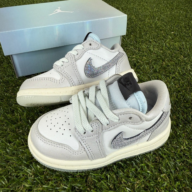 나이키 아동화 조던 레트로 로우 유아 운동화 패션 신발 실버 화이트