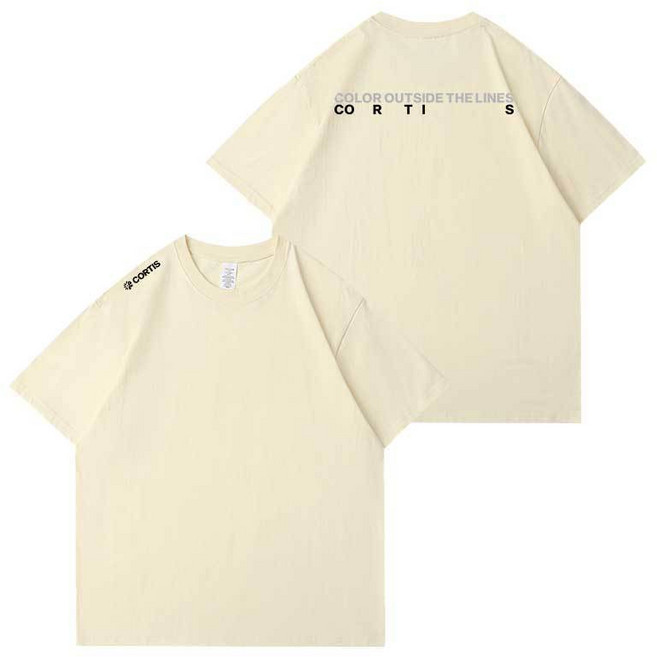 CORTI S 周邊 Color Outside The Lines 演唱會同款短袖T恤, 1個, 杏色 專輯款XL 建議140-160斤