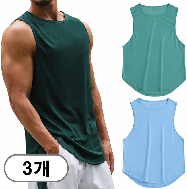 차쿠 남성 여름 헬스 나시 민소매 (총3개)