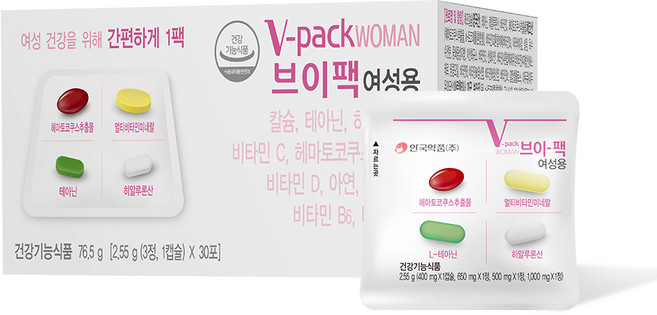 안국약품 브이팩 여성용 멀티비타민 올인원팩, 1개