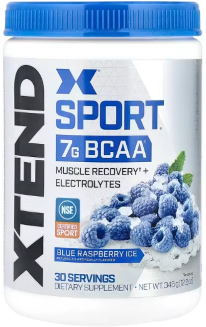 XTEND Sport BCAA Powder 엑스텐드 스포츠 BCAA 파우더 블루 라즈베리맛 345g, 1개 - 쿠팡