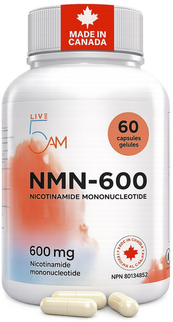 Live5AM 캐나다 직구 99% 고순도 NMN 600mg 2달분, 1개, 60정