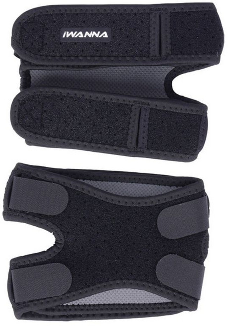 아이워너 이중 슬개건 슬개골 이중 무릎보호대 세트, 1개