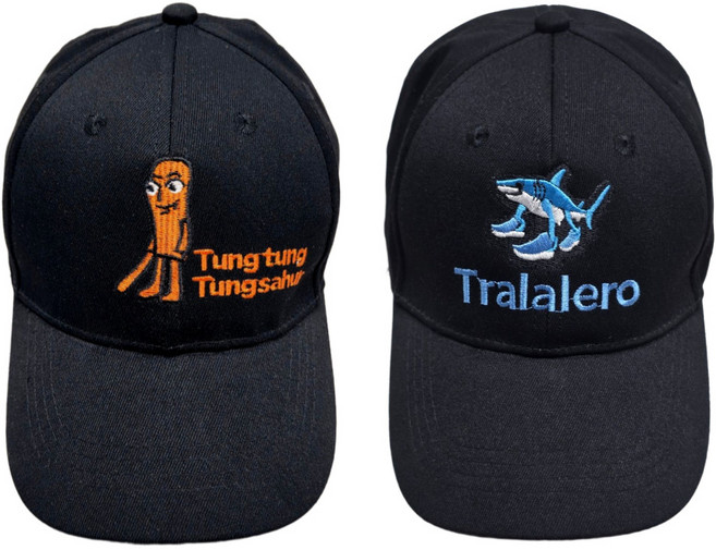 이탈리안 브레인롯 캐릭터 자수 아동 볼캡 햇빛차단 데일리 캡모자