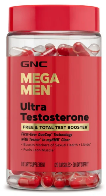 지엔씨 GNC 메가맨 울트라 테스토스테론 부스터 120 캡슐, 1개, 30회분 - 쿠팡