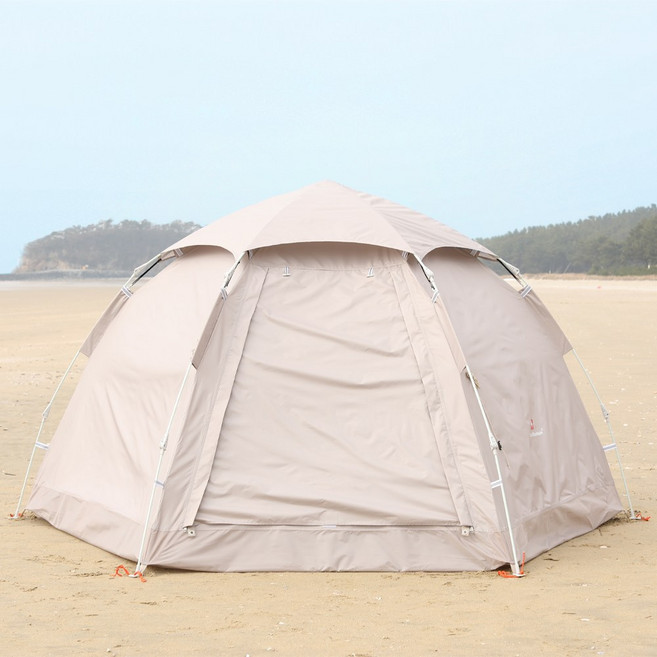 스위스마운틴 헥사돔 원터치 텐트, 탄, 5인용