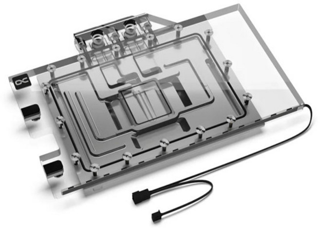 Alphacool Eisblock 오로라 워터 블록 서브 Asus ROG Strix GeForce RTX 4070 Ti/Super 그래픽 카드 백플레이트 포함, [01] 옵션1