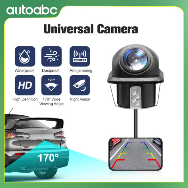 AUTOABC AHD 720P 방수 자동차 후방 카메라 BMW 볼보 메르세데스 벤츠 아우디 범용 175에 적합 °, 01 Universal Camera, 01 CHINA