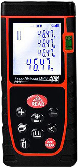 파인큐브 초소형 레이저 줄자 거리측정기 레드, 1개