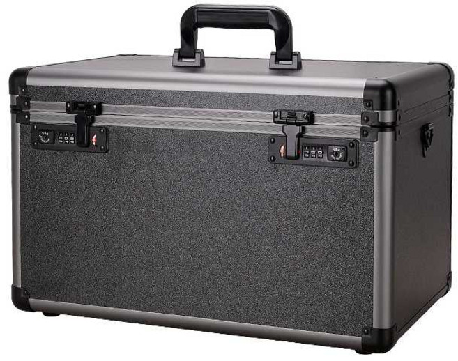 가정용 금고 비밀번호 출장용 귀중품 캐리어 박스 007, S 블랙실버