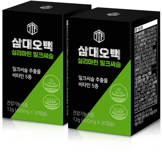 삼대오백 밀크씨슬 추출물 간영양제 간건강 기능저하 밀크시슬 실리마린 130mg, 2개, 30정