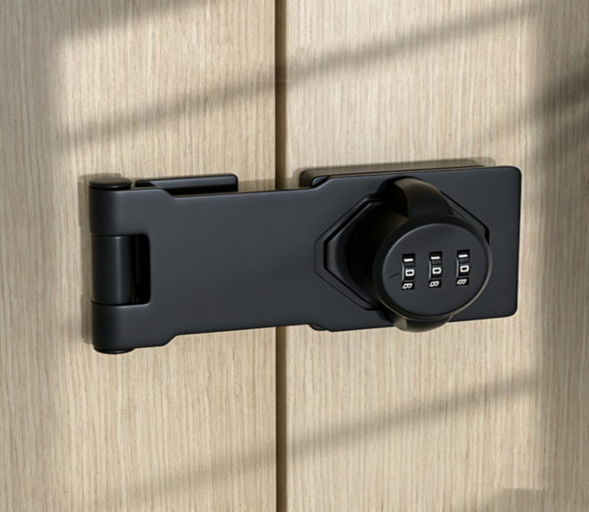 GAPINO 비밀번호 도어락 열쇠필요없는 경첩형 락커룸 사물함 자물쇠, 1개