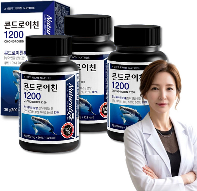 네추럴라이즈 콘드로이친1200, 3개, 60정