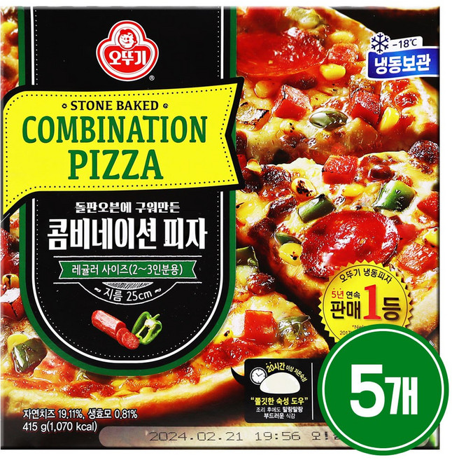 오뚜기 콤비네이션피자 415g, 5개