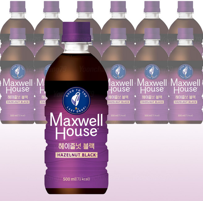 맥스웰하우스 마스터 헤이즐넛 블랙, 500ml, 12개