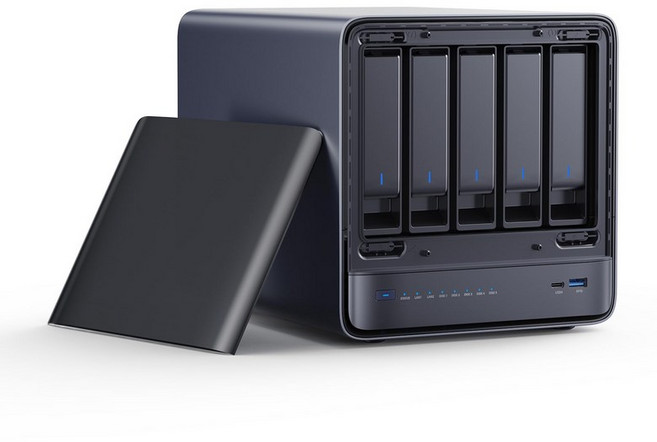 MINISFORUM AI NAS N5 pro AMD Ryzen AI 9 HX Pro 370 pc NAS 128GB SSD(MinisCloud OS Radeon 890M