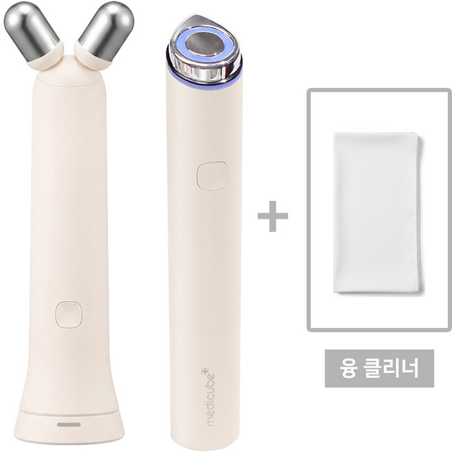 [국내정품/AS가능] 메디큐브 에이지알 AGE-R 부스터 프로 미니 플러스 + ESM 브이 롤러 2in 1 (베이지) + 클리너 융 세트