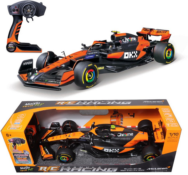 마이스토 1:10 F1 레이싱RC카 2.4GHZ 55cm 빅사이즈, 1개, 맥라렌 MCL38 4번
