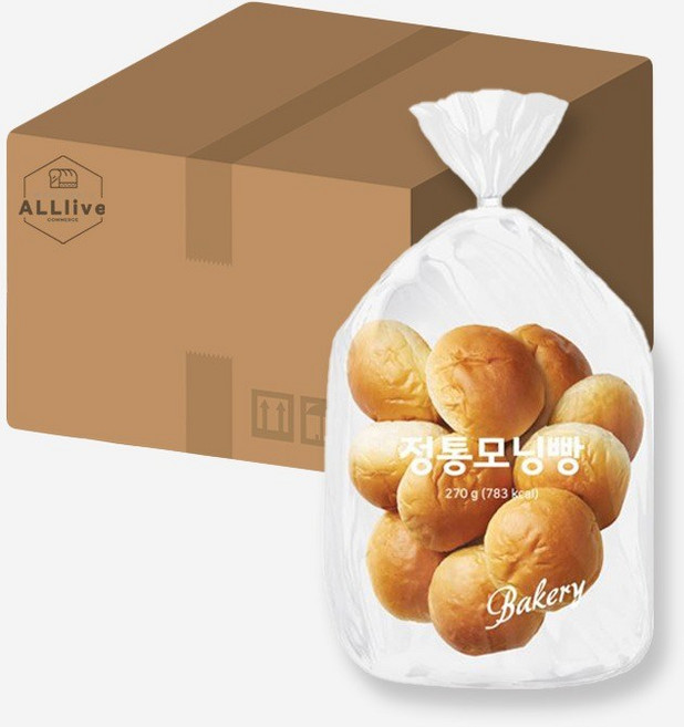 삼립 간식 냉동 정통 모닝빵, 4개, 270g
