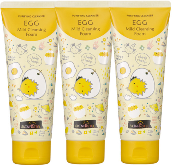 [ skinpastel ] 스킨파스텔 에그 마일드 클렌징 폼 (총3개), 3개, 150ml