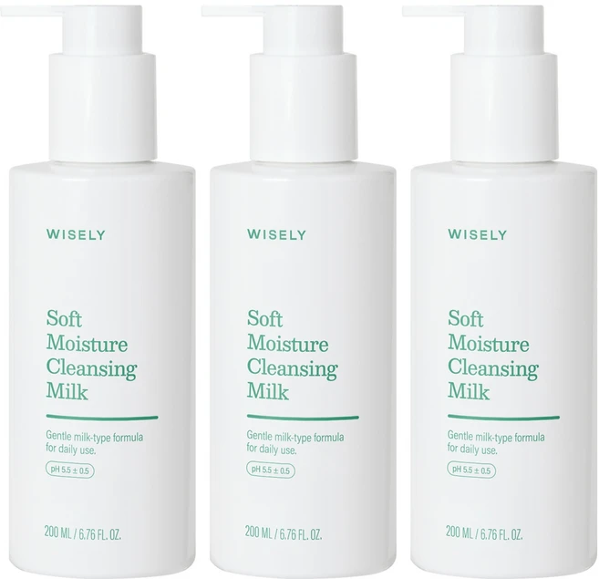 와이즐리 소프트 모이스처 클렌징 밀크, 3개, 200ml - 쿠팡