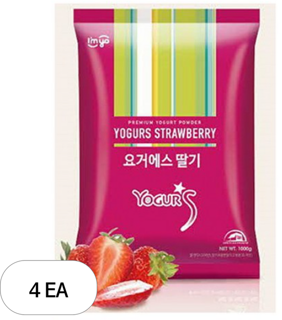 아임요 요거에스 파우더 딸기, 1kg, 1개입, 4개