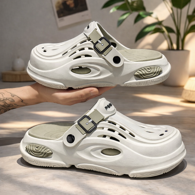 커플 사이즈 출시 미노스토리 남성 아쿠아 EVA 무중력 쿠션 샌들 슬리퍼 3CM