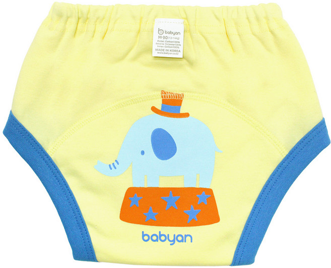 베이비앙 국내산 무형광 배변훈련팬티 방수팬츠 팬티형 방수커버 모음, 05아기코끼리 (S/3중), 1개