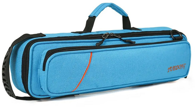 플루트 악기 케이스 액세서리 색소폰 드럼스틱 가방 16 17 도구 트럼펫 구멍 휴대용 숄더백, Blue, 1개