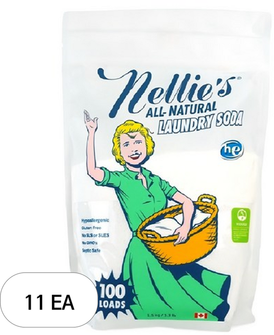 넬리 100회 쓰는 소다세제 리필, 1.5kg, 11개