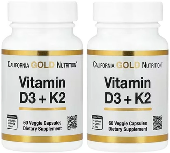 1+1 CGN 비타민 D3 K2 60정 MK7, 2개 - 쿠팡