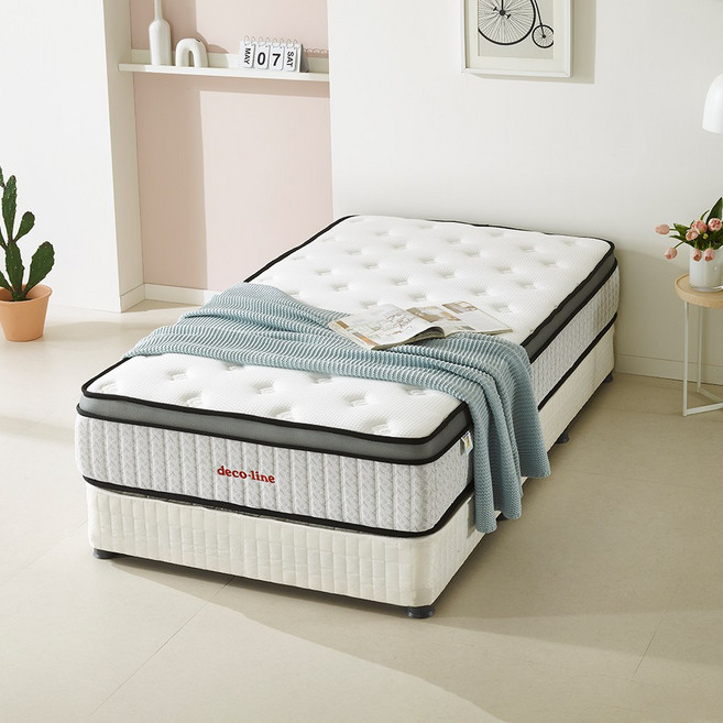 (E)데코라인 E시리즈 300 Q 롤팩 독립매트리스, 화이트, 30cm, 중간