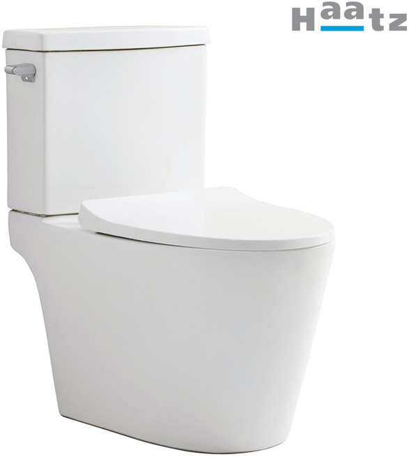 하츠 치마형 투피스 양변기 모던 HZB-5000 변기 설치부속(양부속 시트커버 정심) 포함, 화이트