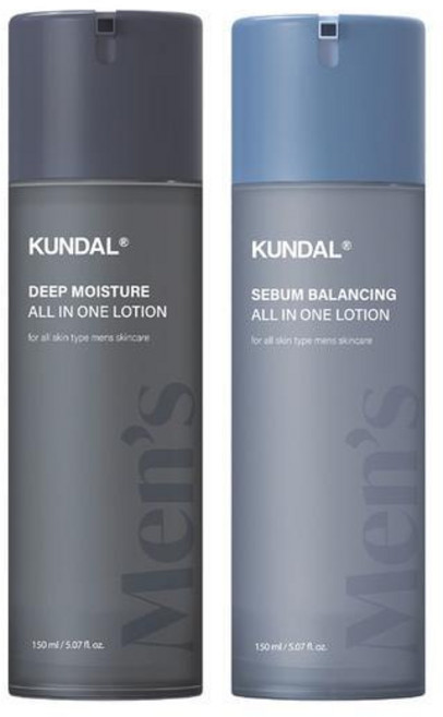 쿤달 클래식맨즈 올인원 로션 150ml x 2(딥 모이스처 + 세범 밸런싱)