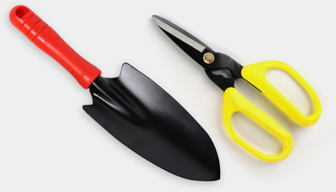 화분월드 원예도구 꽃삽 + 꽃가위 2종, 1세트