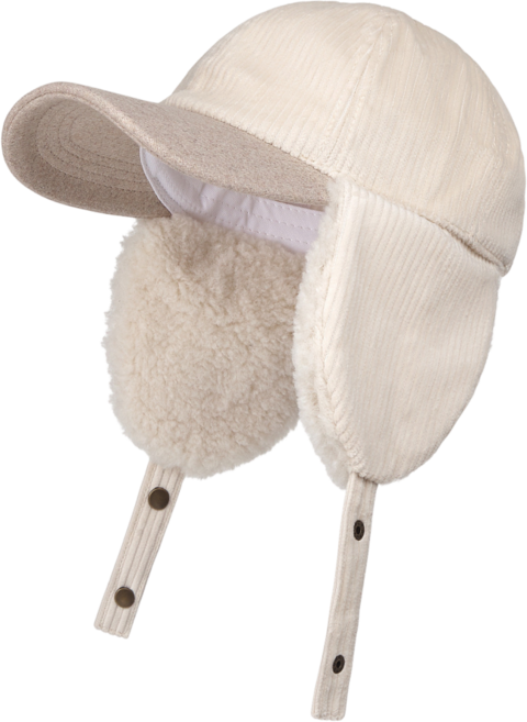 위드올리비아 겨울 코듀로이 방한 귀달이모자