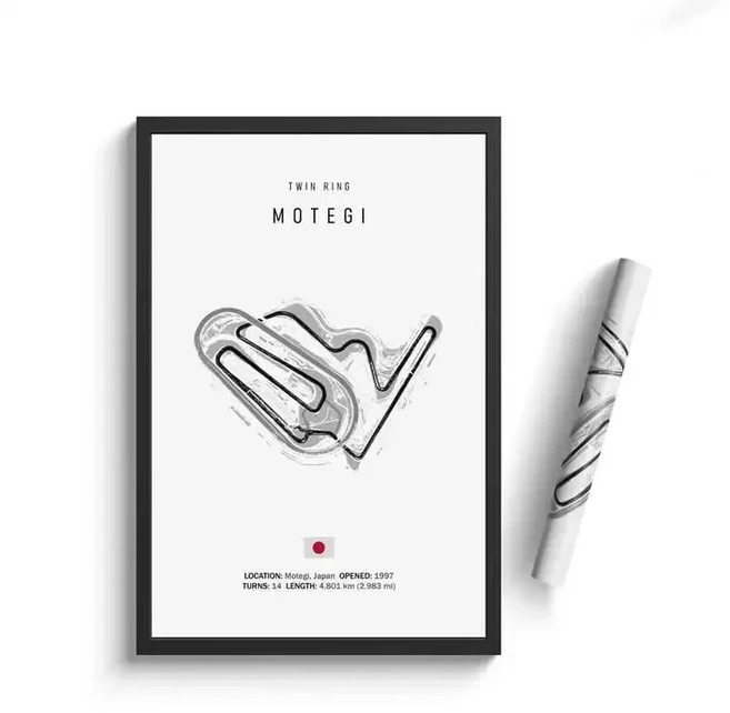 스페인 제레스 포뮬러 트랙 서킷 맵 벽 아트 캔버스 페인팅 북유럽 포스터 인쇄 그림 거실 장식, C. 40X50cm No Framed, 2. G, 1개