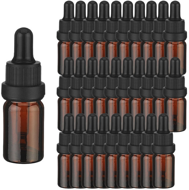 향수 용기 블랙 잠금캡 스포이드 브라운 공병 5ml, 30개