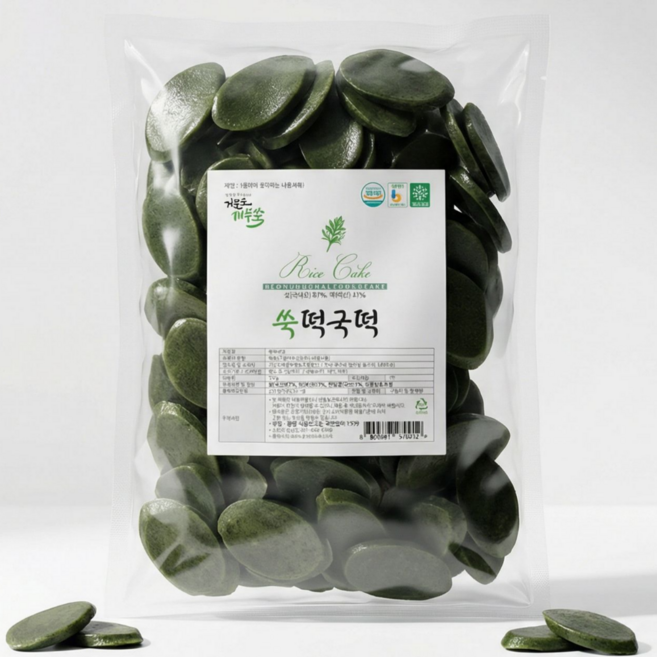 거문도 해풍쑥 떡국떡 국산 맵쌀함유, 500g, 3개