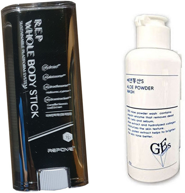 리포브 화장품 홀바디 스틱 + 에덴동산 알로에 파우더 워시, 각 1개씩, 1개