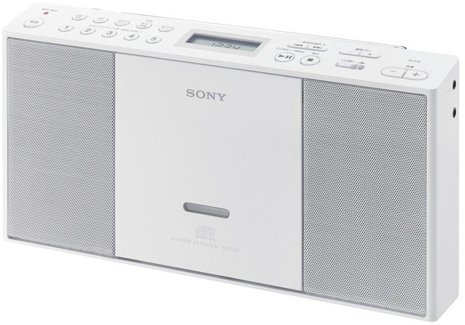 소니 CD 라디오 ZS-E30 : FMAM와이드 FM 대응 화이트 ZS-E30 W
