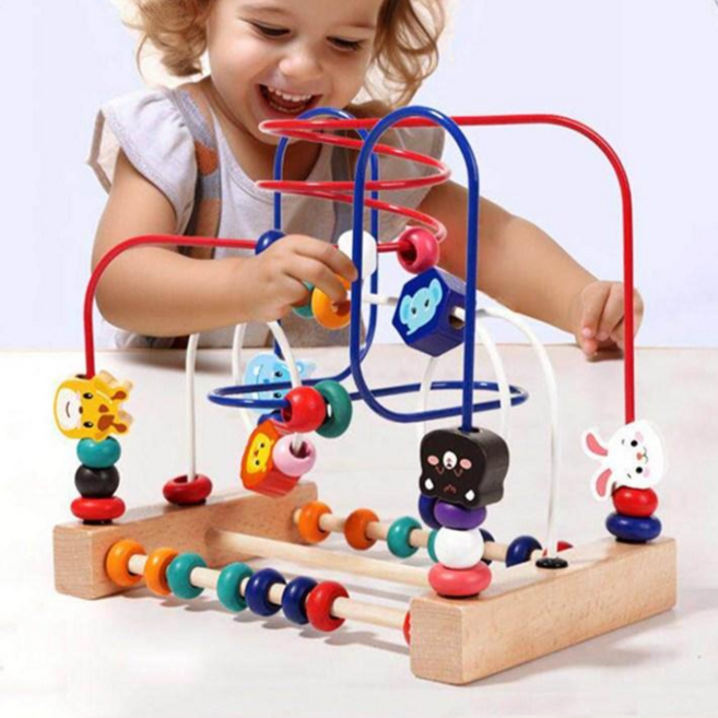 키즈 3중 비즈 빌딩 블록, 1개, 동물 구슬