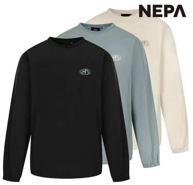 [네파] 공용 컴포 우븐 라운드 맨투맨 (루즈핏) 7JC5365