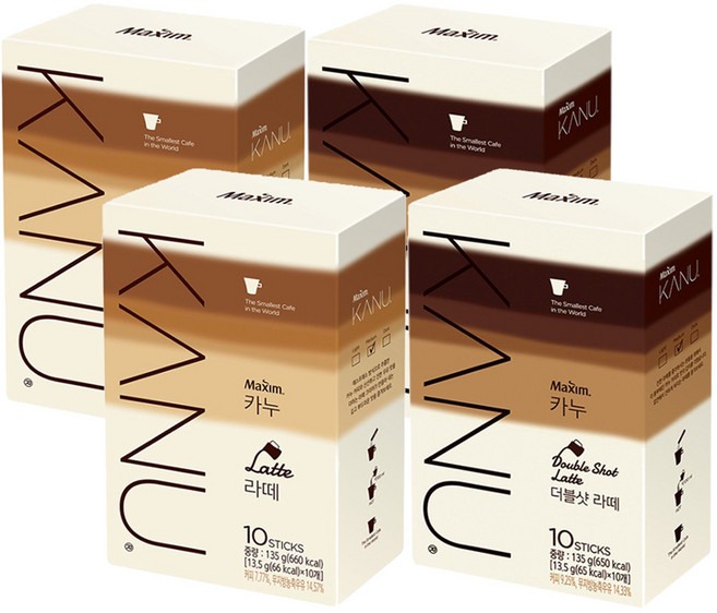 카누 라떼 20T + 카누 더블샷라떼 20T, 13.5g, 4개, 10개입