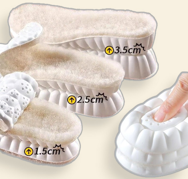 고바 보온 양모 쿠션 깔창 키높이 푹신한 안감 패드 편안한 걸음
