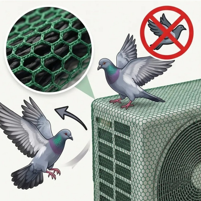 가온라이프 비둘기 퇴치망 에어컨 실외기 보호망, 1개