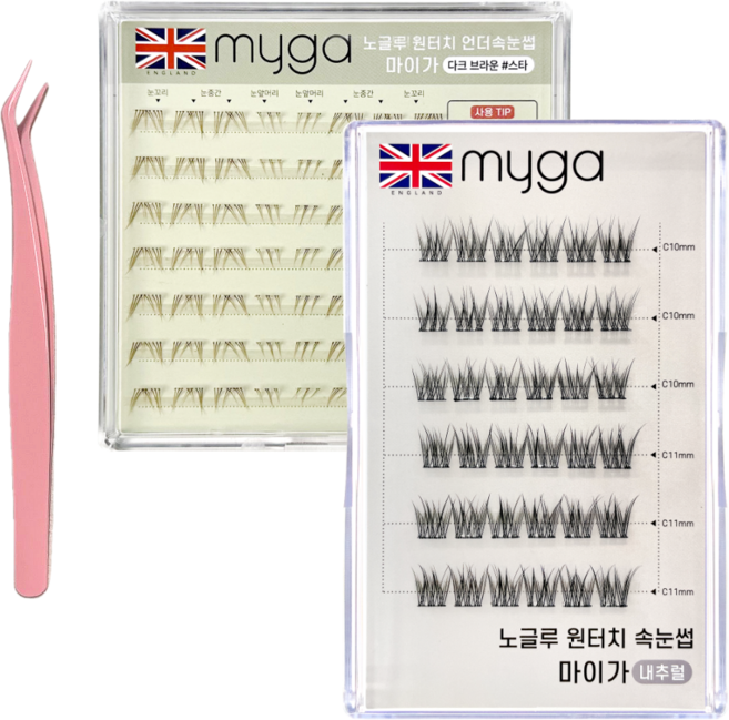 노글루 속눈썹 내추럴 핀셋 가닥속눈썹 또렷한 눈매 10mm/11mm, 1개, 핀셋내추럴스타