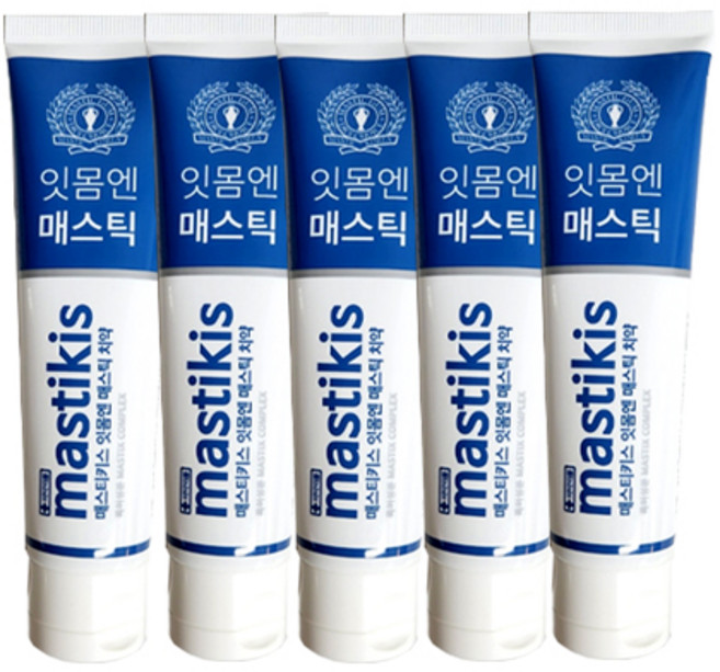 매스티키스 골드 잇몸엔 치약 항균 99.9% 충치균 치주균, 120g, 5개