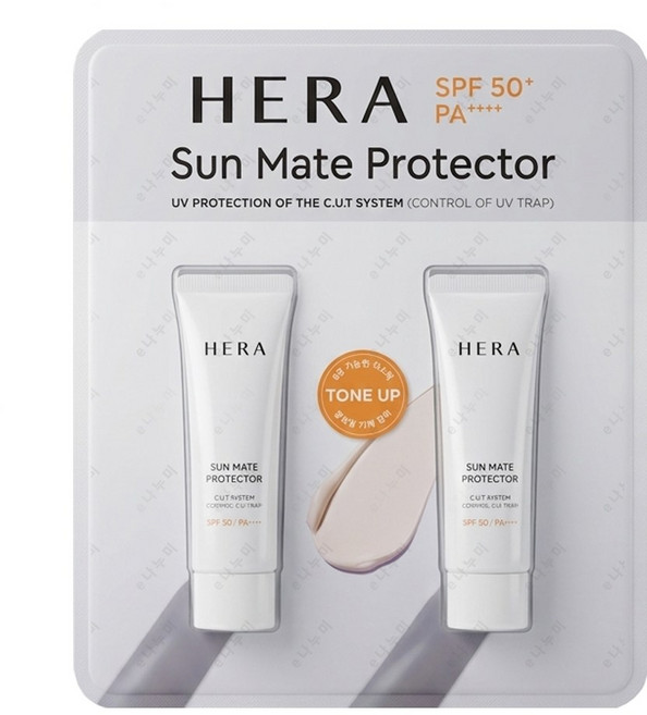 헤라 UV프로텍터 톤업 선크림 SPF50+ PA++++, 50ml, 2개
