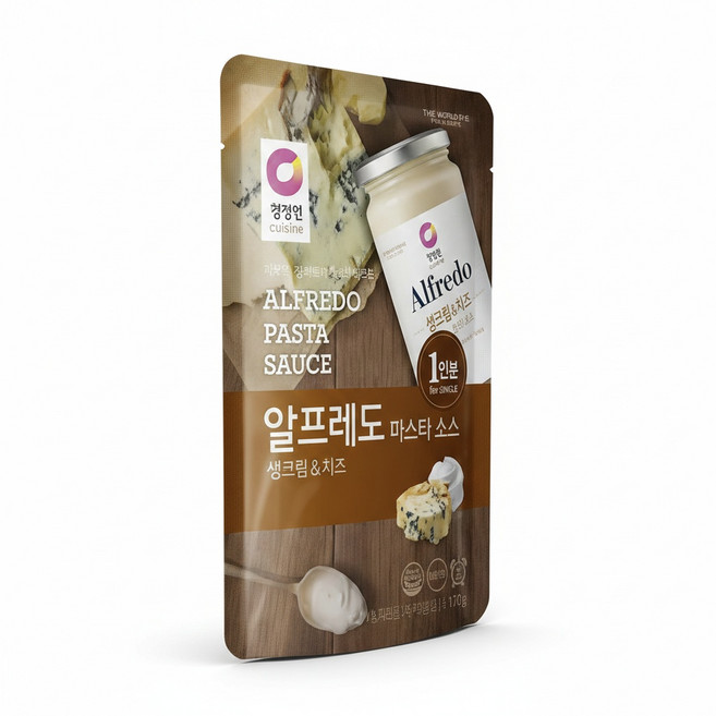 청정원 싱글파우치로제소스 170g + 알프레도소스150g 각 3개 (총6개), 3세트